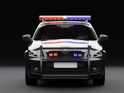 Police Skoda Octavia 3D model