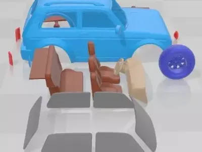Lada Niva Bronto 4x4 V2 Printable Car  3D print model