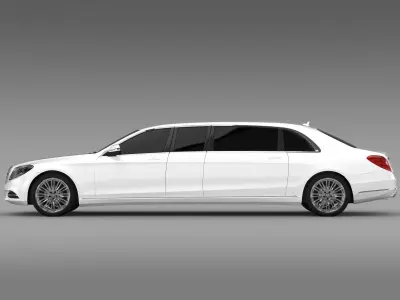 Mercedes Benz S Klasse Pullman Limousine 2016 3D model