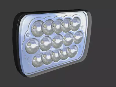universal square led lights high polygons 3D model