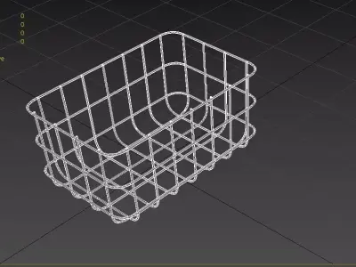Wire Bin M04 Low-poly 3D model