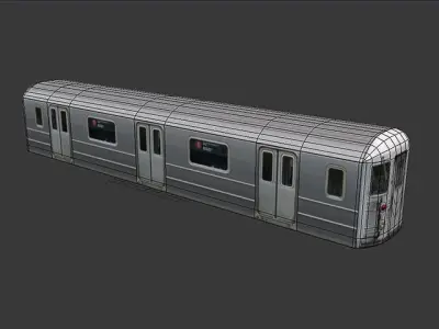 Subway Car - R62 Low-poly 3D model
