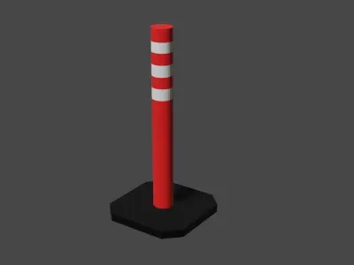 Jersey A - frame barricade Traffic Cone and Delineator Free low-poly 3D model