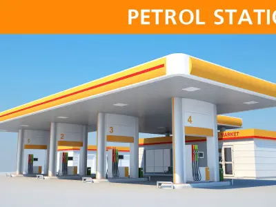 Petrol Station 3D model