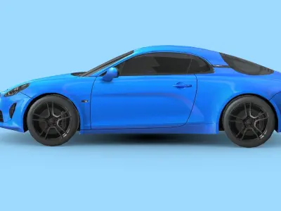 Renault Alpine A110 2018 Low-poly 3D model