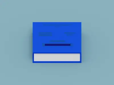 Voxel Blue Book Low-poly 3D model