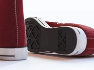 Rubber-soled sports shoes 3D model