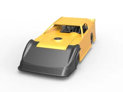 Dirt Modified Super stock car Scale 1 to 25 3D print model