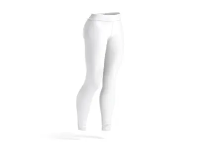 White Womens Leggings - sport female leggins 3D model