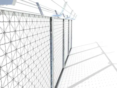 Low Poly Modular Fence 3 Low-poly 3D model