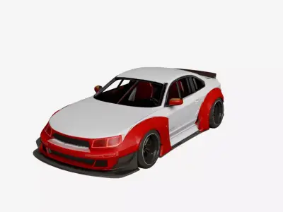 Track-Focused Sports Car Aerodynamic Urban Design 04 3D model