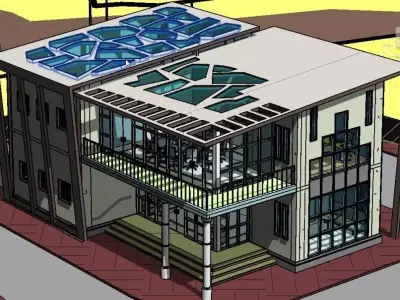 coffee net  compelete revit project  3D model