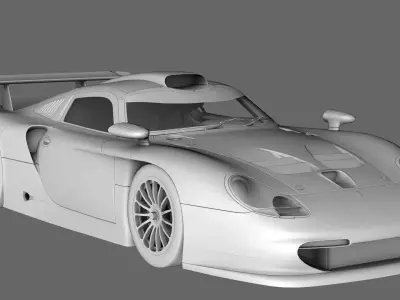Porsche 911 GT1 1997 Low-poly 3D model
