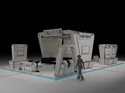 Booth Exhibition Stand a246 3D model