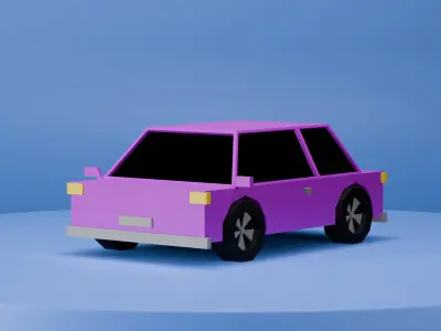 Low Poly Cars Collection Free low-poly 3D model