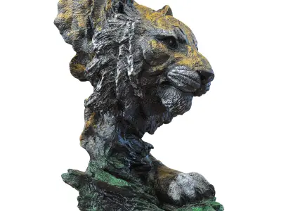 Decorative Tiger statuette  3D model
