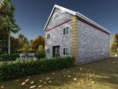 Small Apartment 3D House plan  Low-poly 3D model purchase