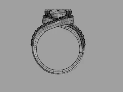 Swirl ring 3D print model