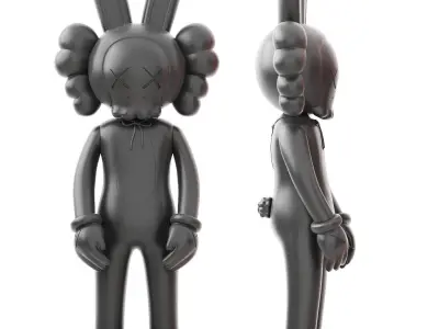kaws accomplice vinyl figure 3D model