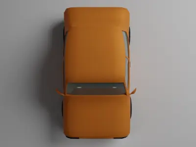 Low Poly Cartoon Car Low-poly 3D model