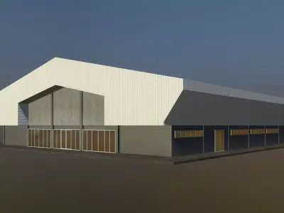 Office by renovated warehouse -1 3D model