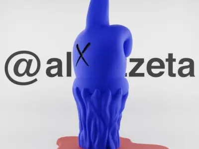 Kaws Fuck Fake Friends BFF x Companion Textured Low-poly 3D model