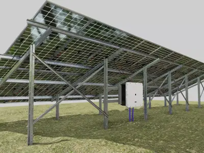 Solar Panel Steel Construction Type 20 3D model