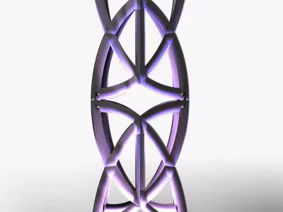 Stage Decor 22 Modular Wall Column 3D model