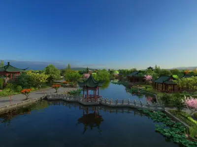 classical Chinese garden 3D model