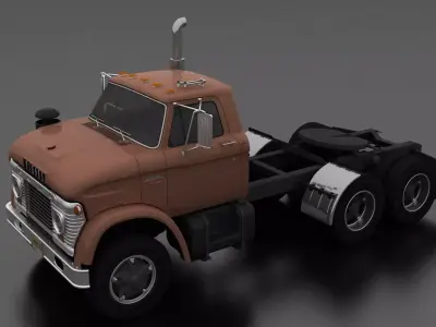 N-Series NT-950-D Semi Truck 1963 Low-poly 3D model