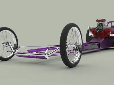 Front engine dragster 3D model