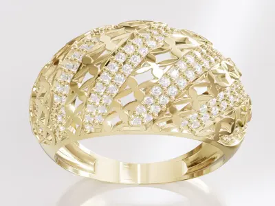 Jewelry Diamond Ring Model RG68 Free 3D print model