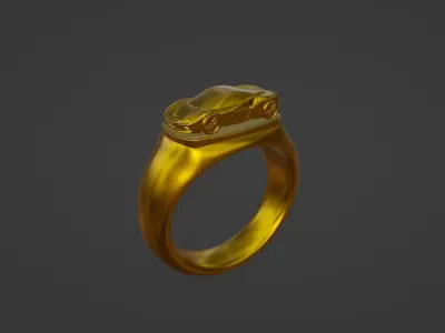 Racing Car Ring For Men 3D print model