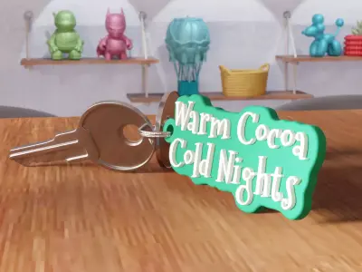 Warm Cocoa Cold Nights Keychain - 467 3D print model