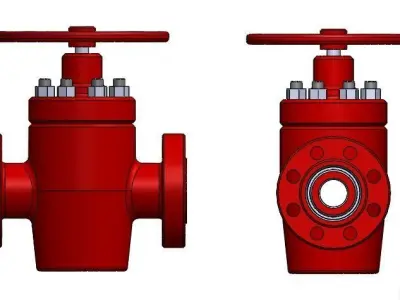 Gate Valve 2 1 16 3000 psi RX34 3D print model