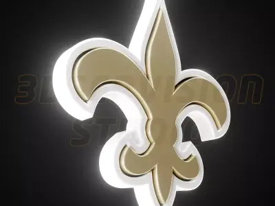 New Orleans Saints logo - Cinematic - 3D print 3D model