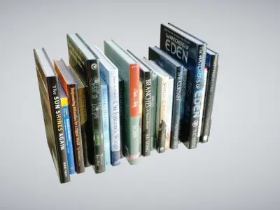 Books Fantasy Low-poly 3D model