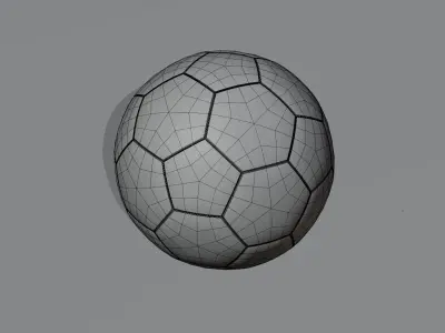 Football 3d Model Low-poly 3D model