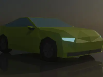 Low Poly Car Low-poly 3D model