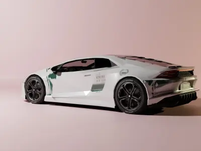 Next-Gen Supercar Concept Model Low-poly 3D model