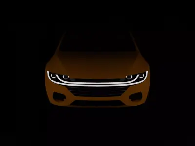 Volkswagen Concept Sedan 2025  Low Poly 3D Model Free low-poly 3D model