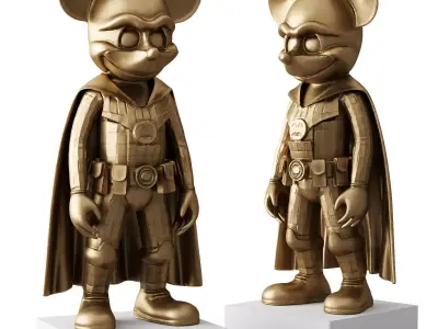 Mickey Mouse dark soldier art Low-poly 3D model