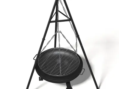 Tripod Barbecue 3D Model 3D model