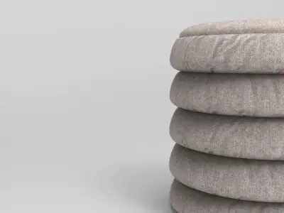 Panduf Stool Low-poly 3D model