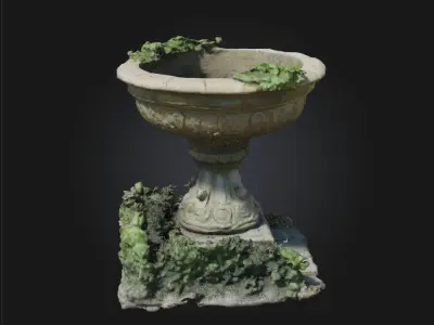 Stone Garden Elegance  Tranquility Carved in Stone 3D model