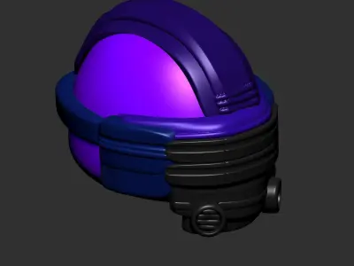 helmet high poly sculpt 3d printable ver 7 3D model 3D model