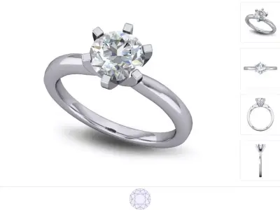 Women ring 3dm stl render detail 3D print model 28