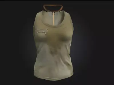 Tank Top with Necklace Casual Apparel Model for Lifestyle 3D model