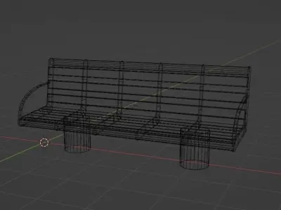 Bench Free low-poly 3D model buy