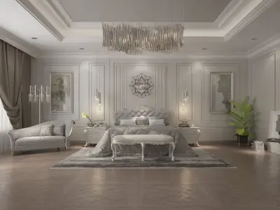 Master Bedroom Classic 3d Max Model 3D model